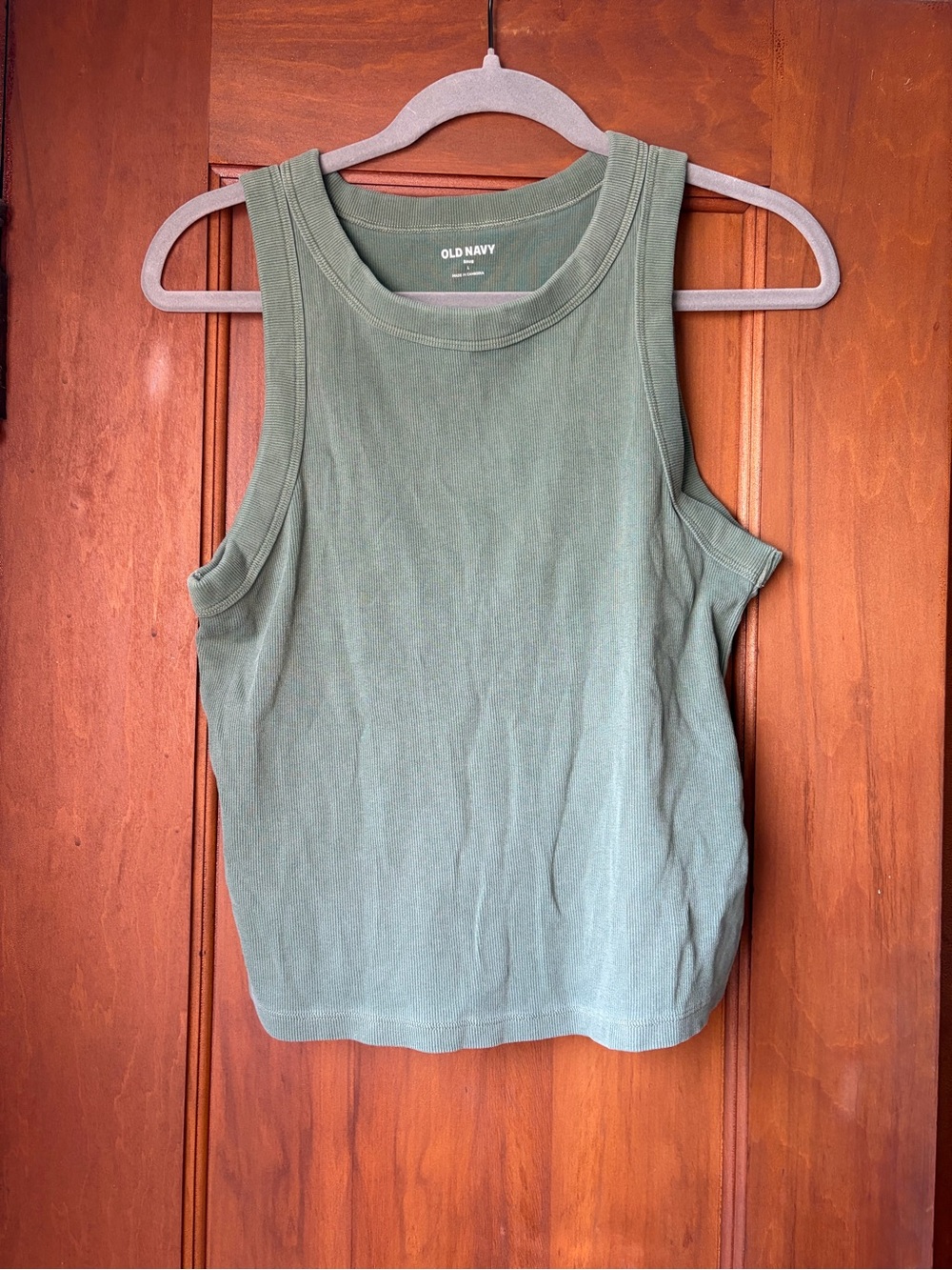 Old Navy Olive Ribbed Tank Top